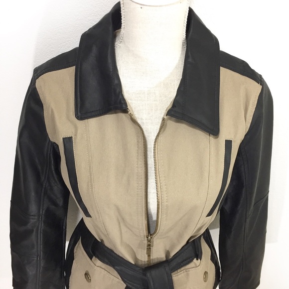 Dollhouse Color Block Faux Leather Jacket Sz M NWT - Picture 2 of 8